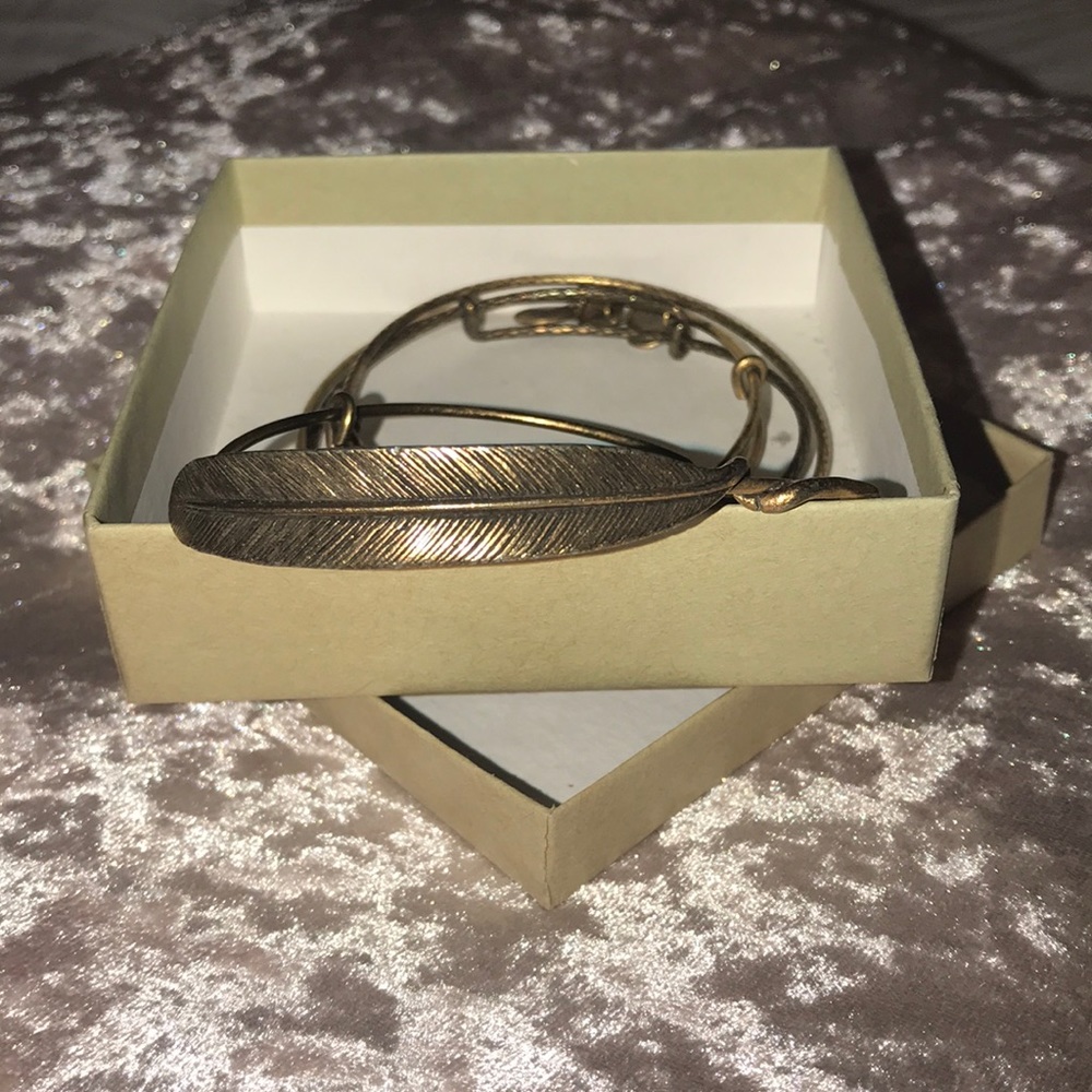Alex and Ani Feather Bangle Set